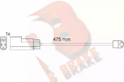 R BRAKE 610576rb -  Сигнализатор, износ тормозных колодок